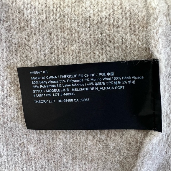 THEORY 
Melisandre Wool-Blend Coat - Beige - Picture 11 of 15